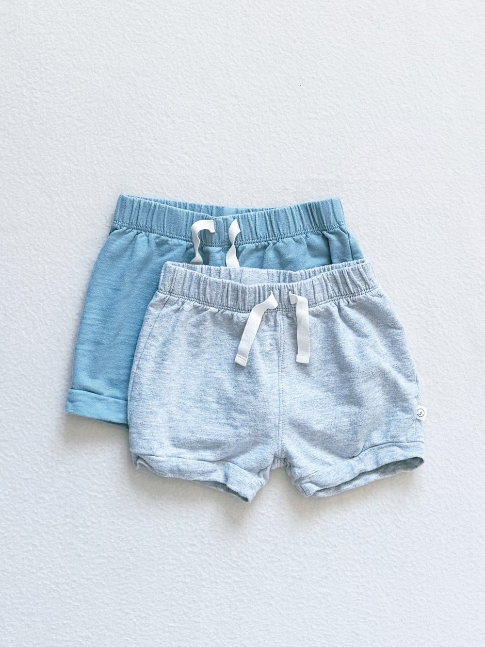 Carter's Little Planet Organic Cotton Toddler Shorts 2 Pack Heather Grey Blue 3T
